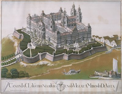 View of the Augustinian Monastery of Klosterneuburg, Showing Plans for Renovation Designed by the Architect Felice D